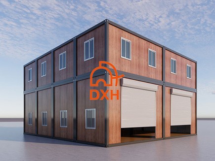 Wood Grain Container Garage